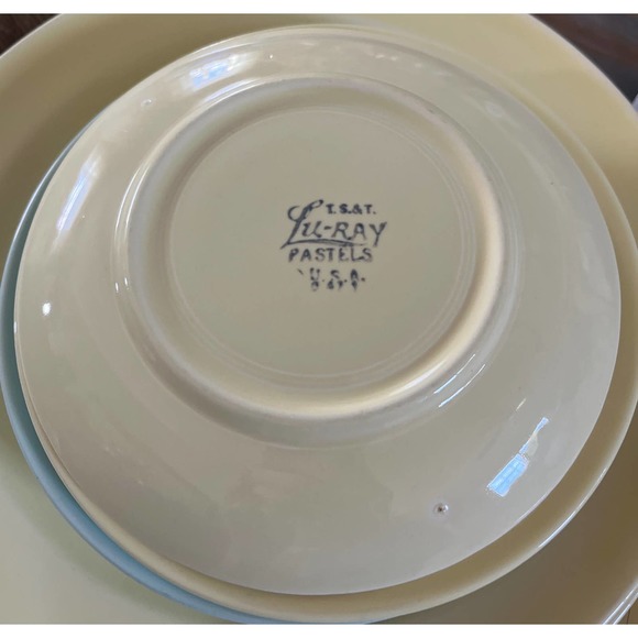 Lu-Ray Pastels TS & T Yellow Cup and Saucer Vintage Retro Kitchen Dinnerware - Picture 5 of 6